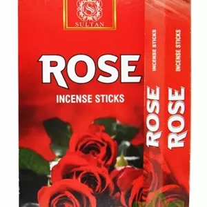 عود رز سرخ HEM عطر طبیعی برای محیط معطر | بخور برای کاهش استرس، آرامش و تصفیه کننده هواRED ROSE OUD