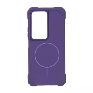 خرید‌قاب ایربگ دار دور لنز براق طرح مگ سیف Xiaomi Redmi 15 4G - بنفش‌تاپ‌گارد