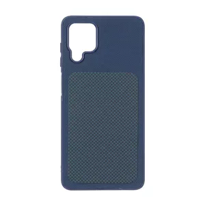 قاب سوزنی مستطیل شطرنجی Samsung Galaxy A12 / M12 / F12 - سرمه ای