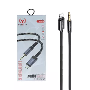 کابل Yoshita Lightning To Aux مدل YX-001 - مشکی - MMS (گارانتی شش ماهه YA)