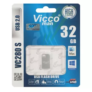 فلش نقره ای Vicco man VC280 S USB2.0 Flash Memory-32GB