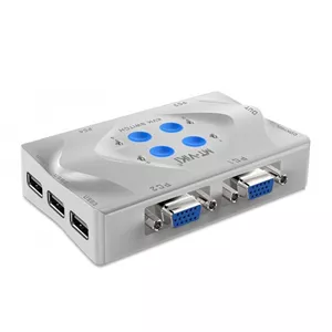 کی وی ام سوییچ 1 به 4 ( KVM SWITCH ) USB با کابل مدل MT401KL