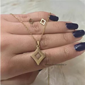 نیمست طلایی طرح لوزی کد 5031