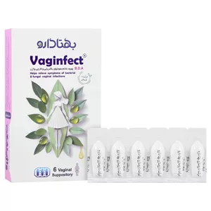 شیاف واژینال واژینفکت بهتا دارو آفرینش 6 عددی
