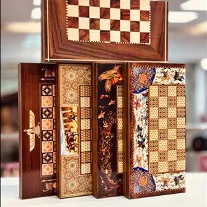 تخته نرد ساده کلاف ام دی اف با مهره پلاستیکی