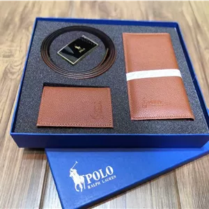 خرید ست کیف پول چرم مصنوعی 3تیکه کتی برند polo
