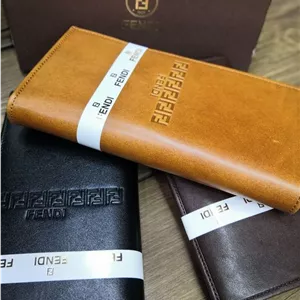 خرید کیف پول چرم مردانه کتی گاوی طبیعی اصل برند فندی