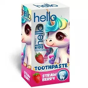 خمیر دندان کودک هلو کیدز طرح یونیکورن | طعم توت فرنگی
