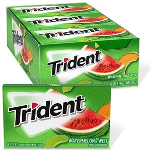 آدامس تریدنت TRIDENT با طعم هندوانه کارتن 12 عددی
