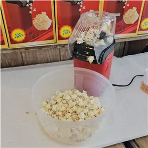 پاپ‌کورن‌ساز برقی 🍿 | دستگاه سالم‌پز مخصوص فیلم‌بازها و خانواده‌ها 👨‍👩‍👧‍👦