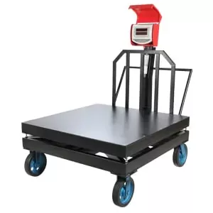 باسکول نمایشگر ثابت 2000kg محک - چرخدار پاترولی (120*120سانتیمتر)