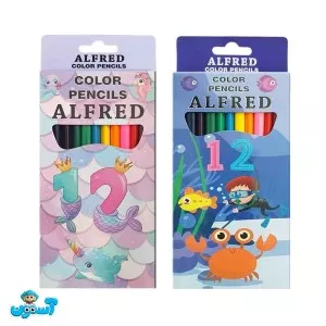 مداد رنگی 12 رنگ Alfred کد 9012
