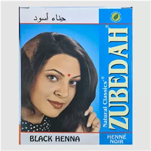 رنگ حنا زبیده سیاه طبیعی بسته 6 عددی جمعا ۶۰ گرمی استفاده راحت
