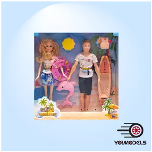 باربی زن و مرد قایق سوار با دلفین/Summer