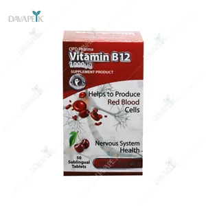 قرص ویتامین ب12 1000میکروگرم او پی دی فارما -Opd pharma Vitamin B12 Sublingual Tablets