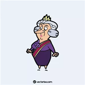 وکتور کاراکتر ملکه الیزابت دوم در مستر بین 1