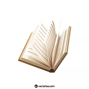 وکتور دفتر یادداشت سفید سه بعدی باز 1