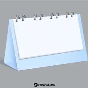 وکتور موکاپ تقویم رومیزی آبی روشن 1