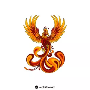 وکتور پرنده ققنوس رنگی زیبا 1