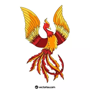 وکتور پرنده ققنوس رنگی زیبا 3