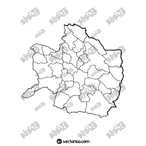 وکتور نقشه استان خراسان رضوی خط دور بدون اسم 1