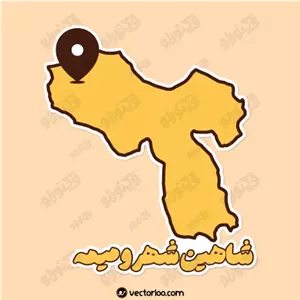 وکتور نقشه شاهین شهر و میمه با اسم کارتونی 1