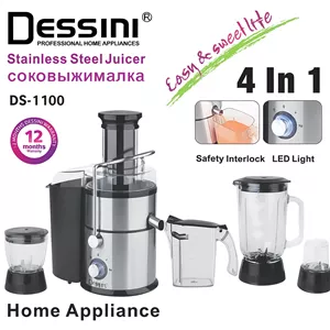 آبمیوه گیری ۴ کاره دسینی مدل DS1100 ظرفیت ۱ لیتر