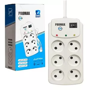 محافظ برق6PROMAX پریز مدل PMX-6S-3M با کابل ۳ متری