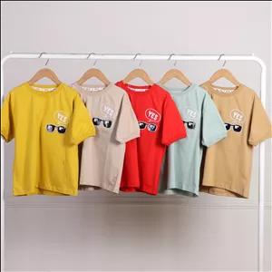 تیشرت تک پسرانه طرح گلدوزی عینک