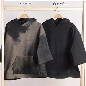 هودی باکسی آبرنگی زنانه طرح مختلف