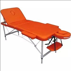 تخت ماساژ تاشو چینی پایه آلومینیوم تنظیم ارتفاع دار همراه تابوره