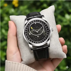 ساعت ساعت مردانه گلکسی بند چرمی ﻿کد 2234