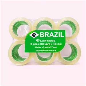 چسب پهن کریستالی Brazil Low Noise 90 یارد 45 میکرون