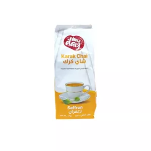 چای کرک فوری گلوتن فری با طعم زعفران مای دی بسته یک کیلویی مدل Karak Chai Saffron Instant Tea Premix