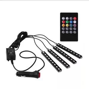 اتمسفر لایت خودرو RGB – نورپردازی داخلی با سنسور صدا و ریموت کنترل