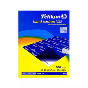 کاغذ کاربن آبی مدل پلیکان سایز A4 بسته 100 عددی