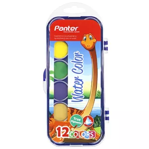 آبرنگ 12 رنگ پنتر Panter مدل Toucan Design PWC 103 به همراه قلم‌مو
