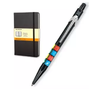 ست هدیه دفتر مولسکین A5 و خودکار کرنداش تاچ Carandache