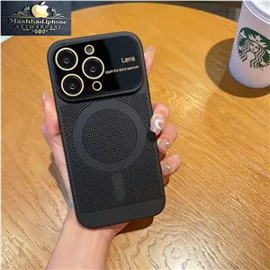 قاب ایفون ۱۲ پرو مکس مدل توری مگ سیف دار همراه محافظ لنز