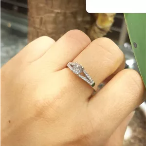 انگشتر نقره زنانه مدل طرح جواهر کد SWA1495 