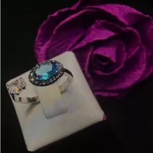 انگشتر نقره زنانه مدل طرح جواهر کد SWA442 