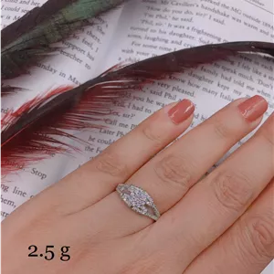 انگشتر نقره زنانه مدل طرح جواهر کد SWA722 