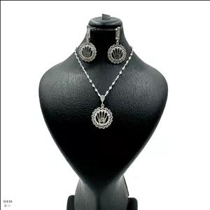 نیم ست نقره زنانه مدل طرح جواهر کد SWN2 