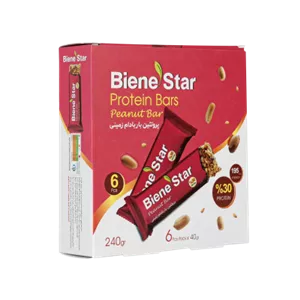 پروتئین بار بادام زمینی بین استار - بسته ۶ عددی