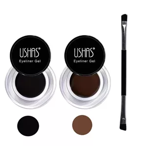 خط چشم یوشاس مدل ژلی کد 001 مجموعه 2 عددی به همراه برس خط چشم