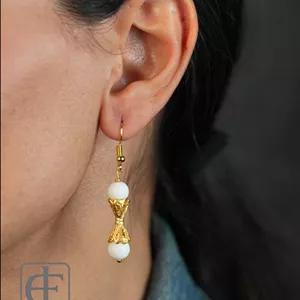 گوشواره استیل سنگ عقیق کد G01