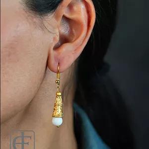 گوشواره استیل سنگ عقیق کد G02