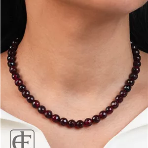 گردنبند سنگ یاقوت سایز 8 کد 3104