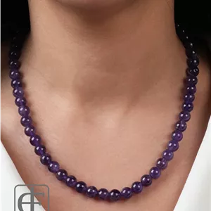 گردنبند سنگ آمیتیس سایز 8 کد 3118