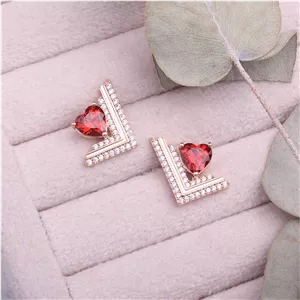 گوشواره میخی ژوپینگ قلب